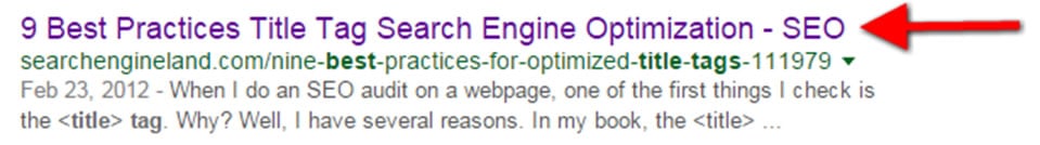 good title tag seo