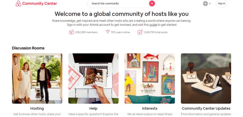AIRBNB online community