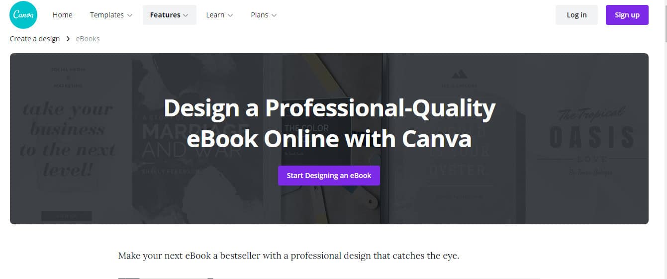 canva for creating ebook cover for digital products