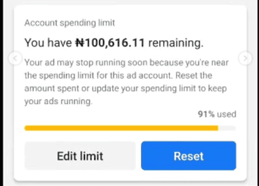 account spending limit
